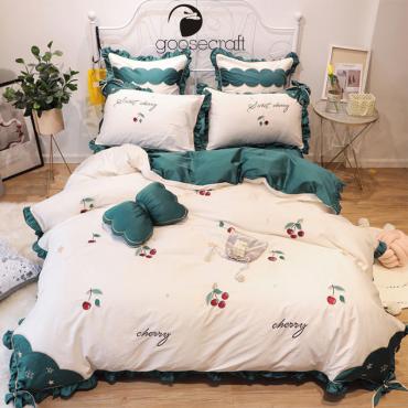 goose craft big goose light luxury brand autumn and winter bedding cherry map