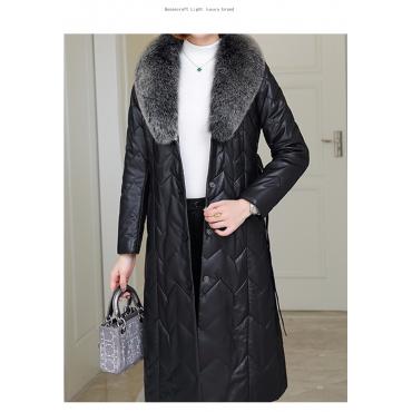 Advance sale goose craft light luxury brand sheepskin fox fur collar down and cotton inner liner wom